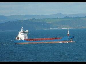 Copeland Islands - a passing ship